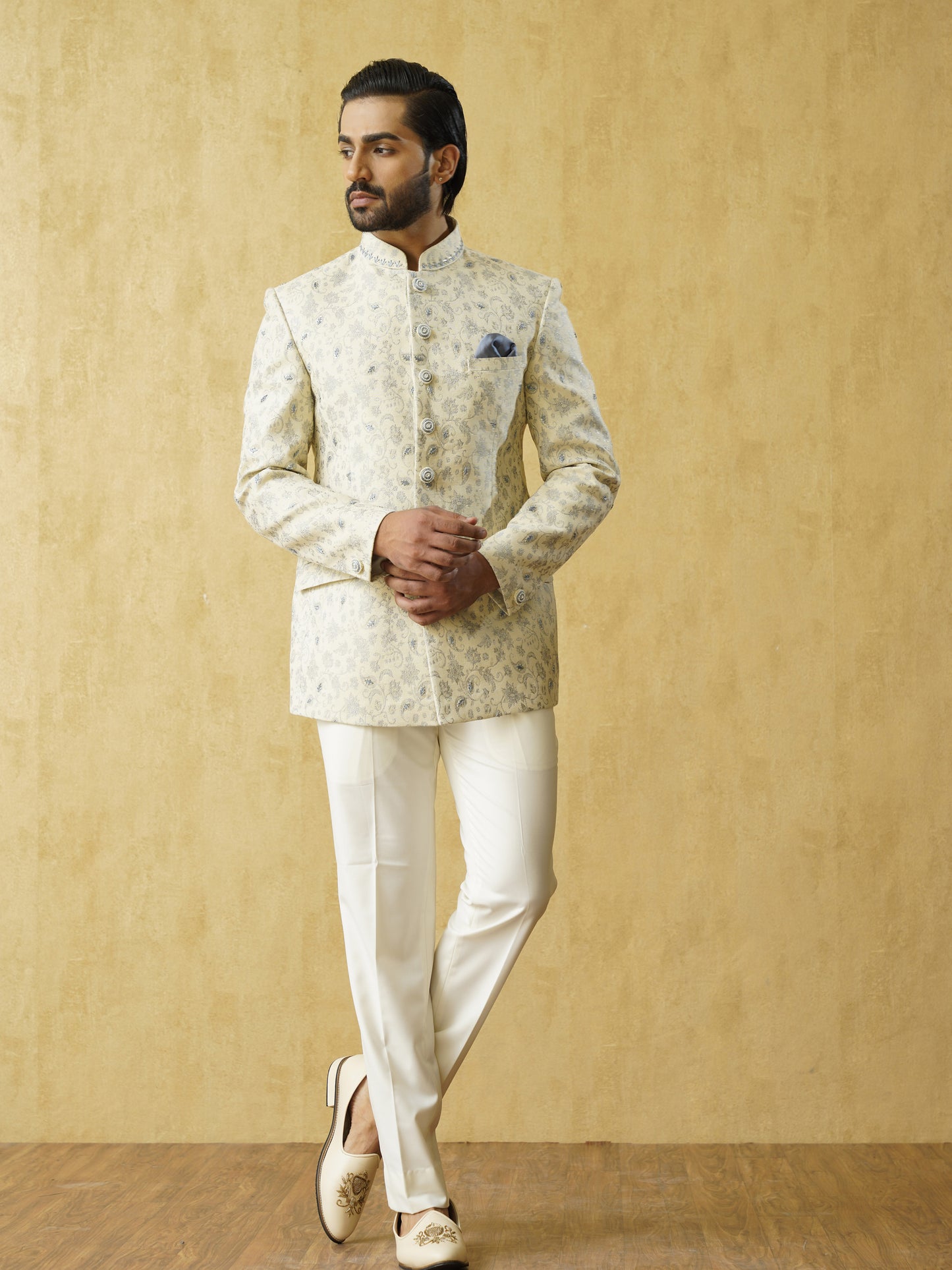 Ivory Turquoise Jodhpuri