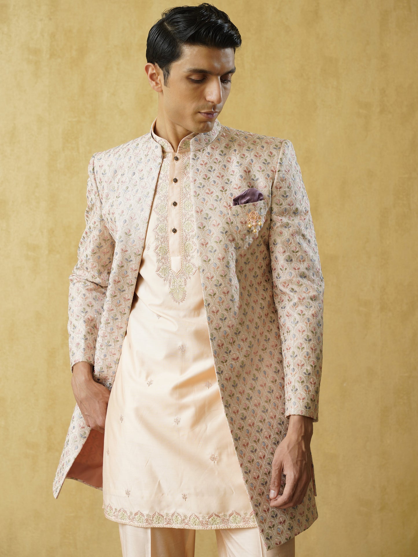 Pink Wedding Indo Western by Zoop Men
