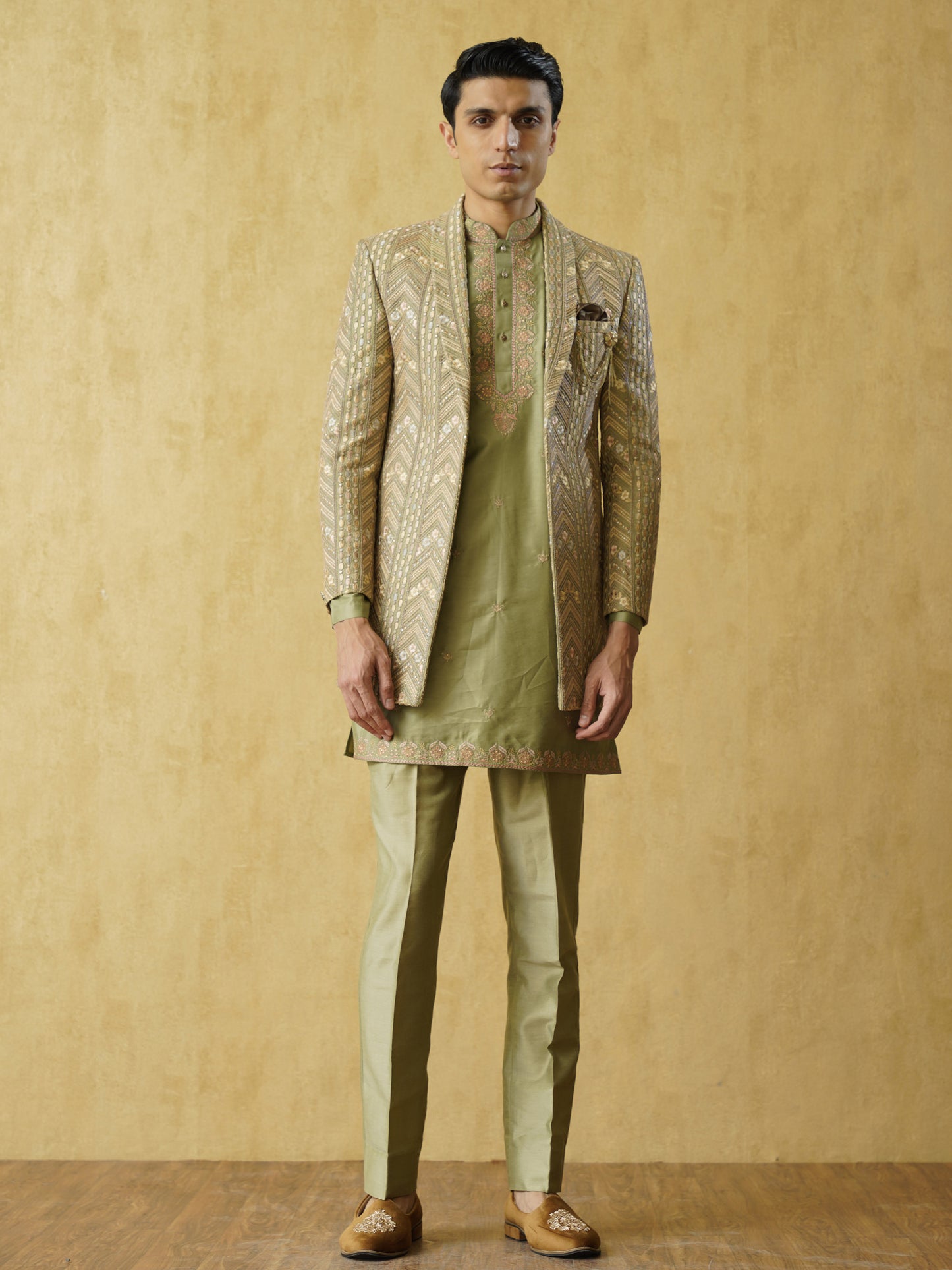 Verdant Green Indo Western