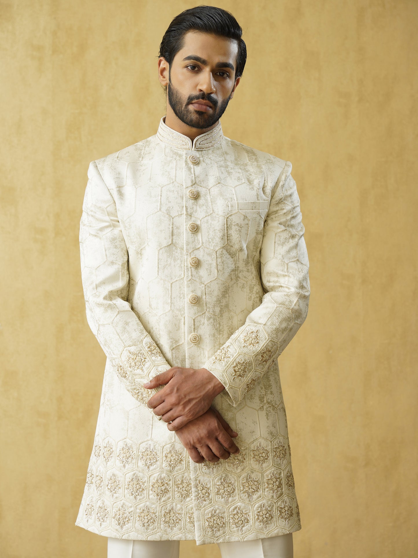 Ivory Bisque Indo Western
