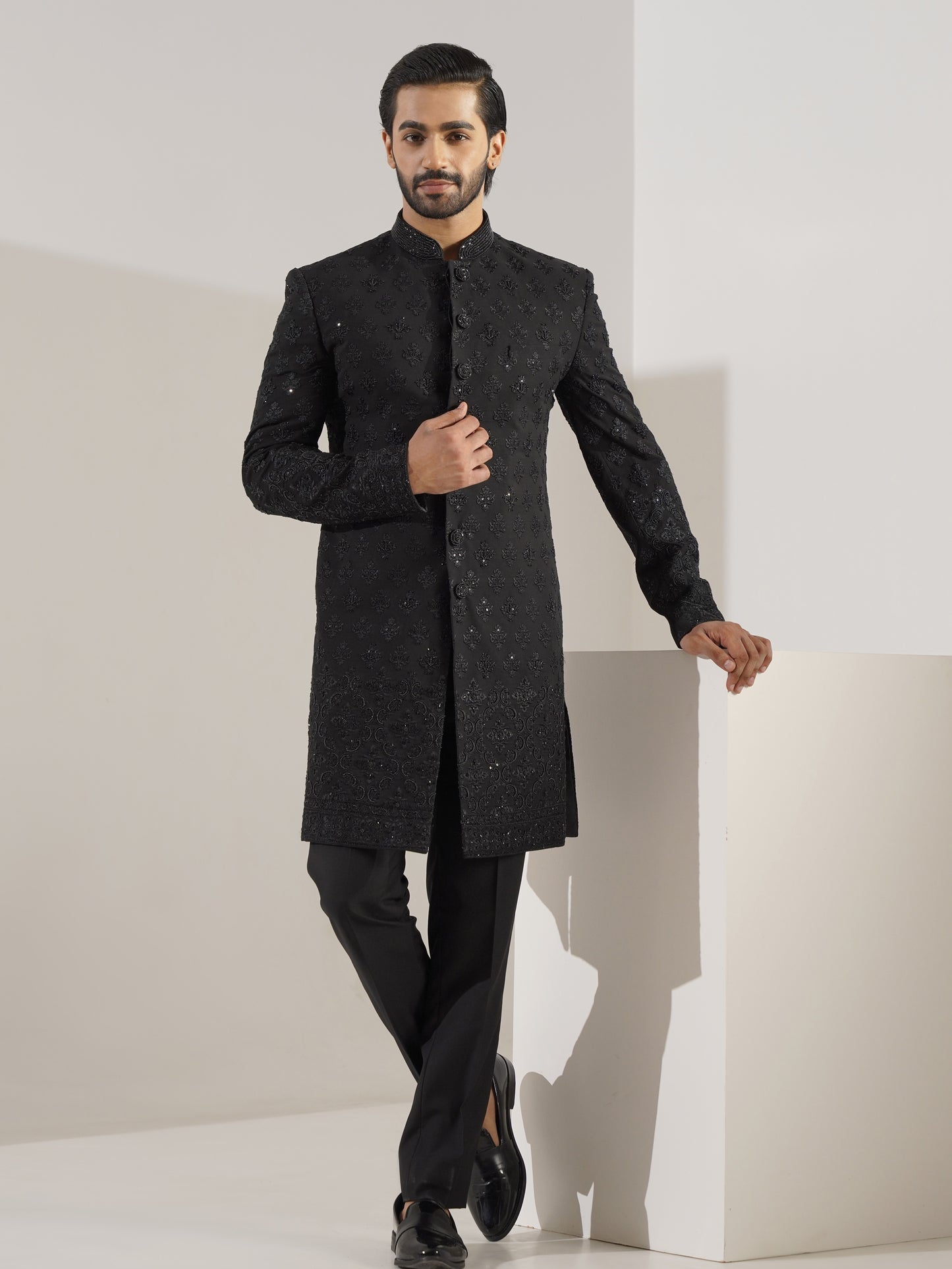 Glaring Black Indo Western