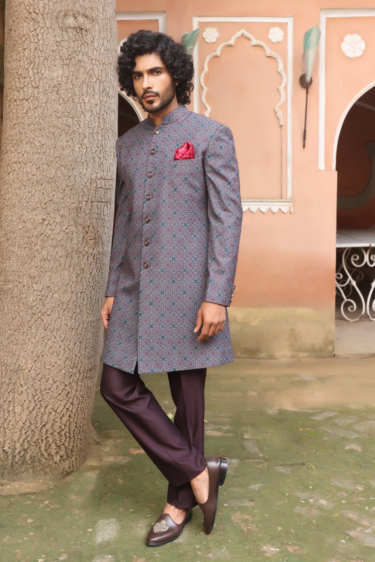 Charming Grey Indo-Western