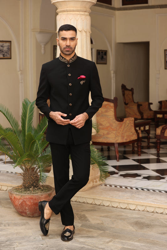 Timeless Jet Black Jodhpuri
