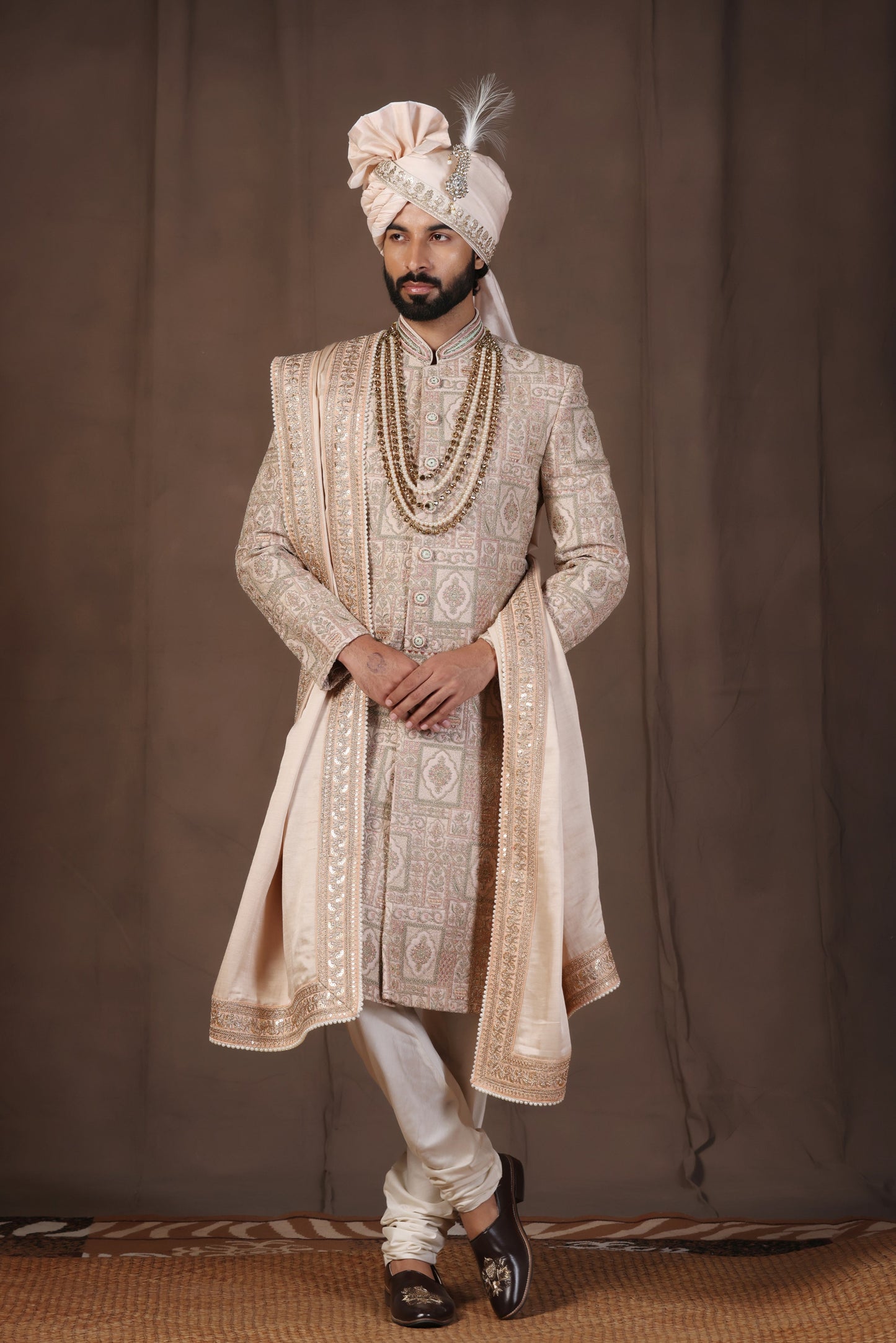 Intricate Rose Gold Sherwani