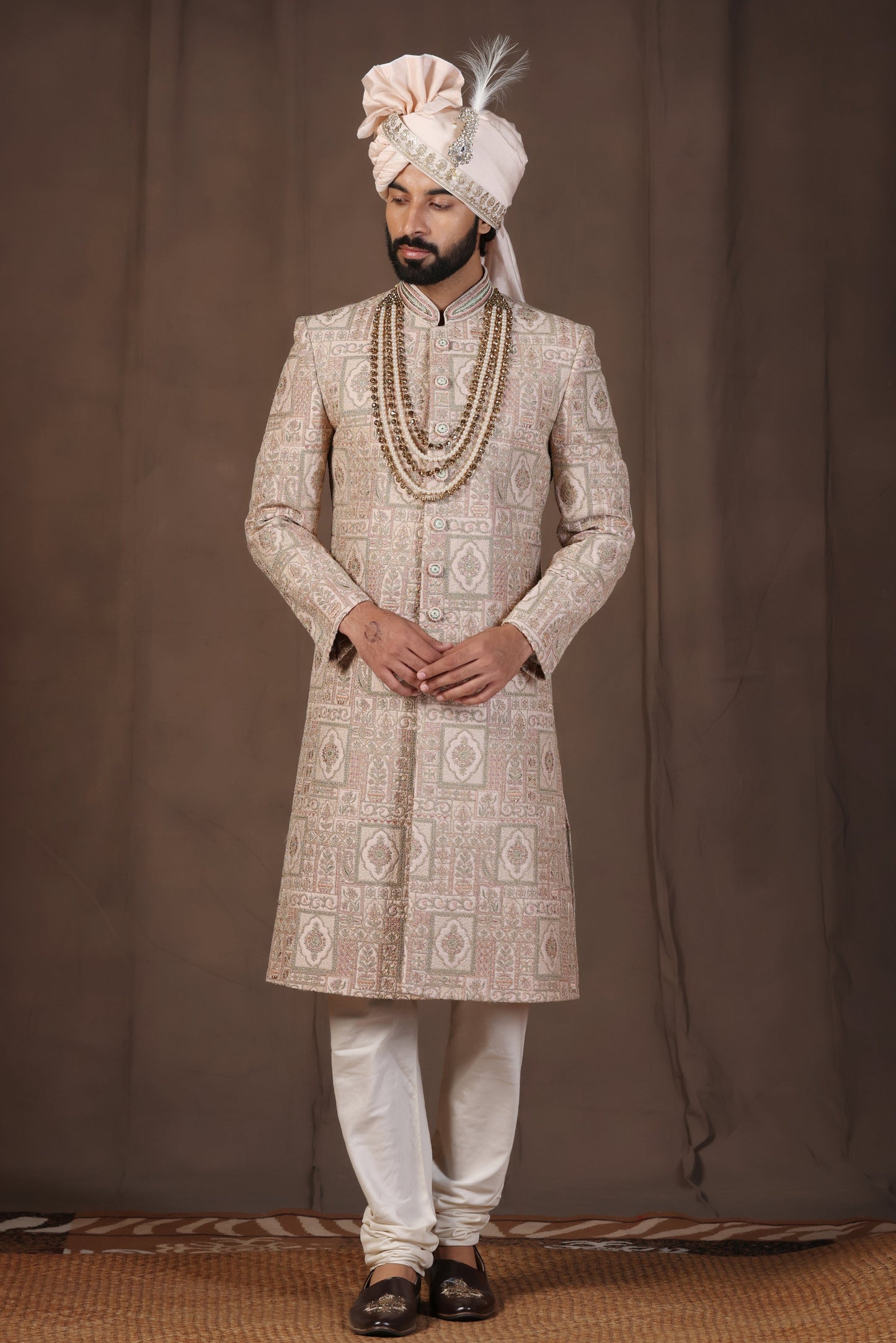 Intricate Rose Gold Sherwani
