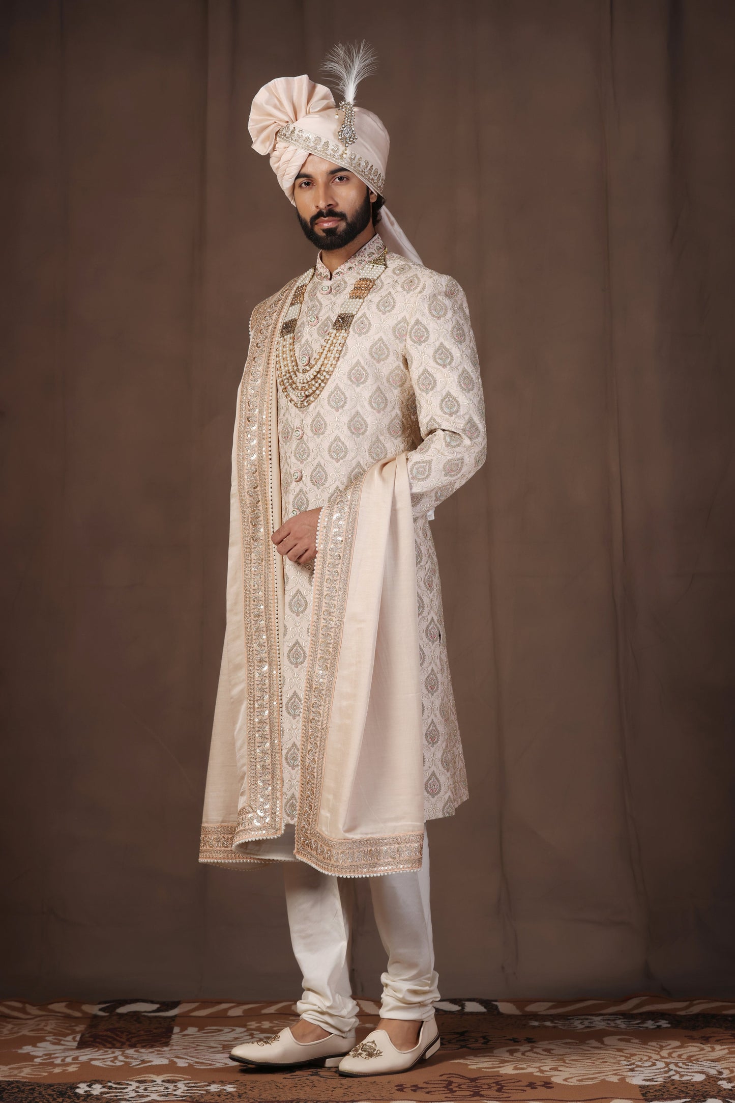Aspen Cream Sherwani