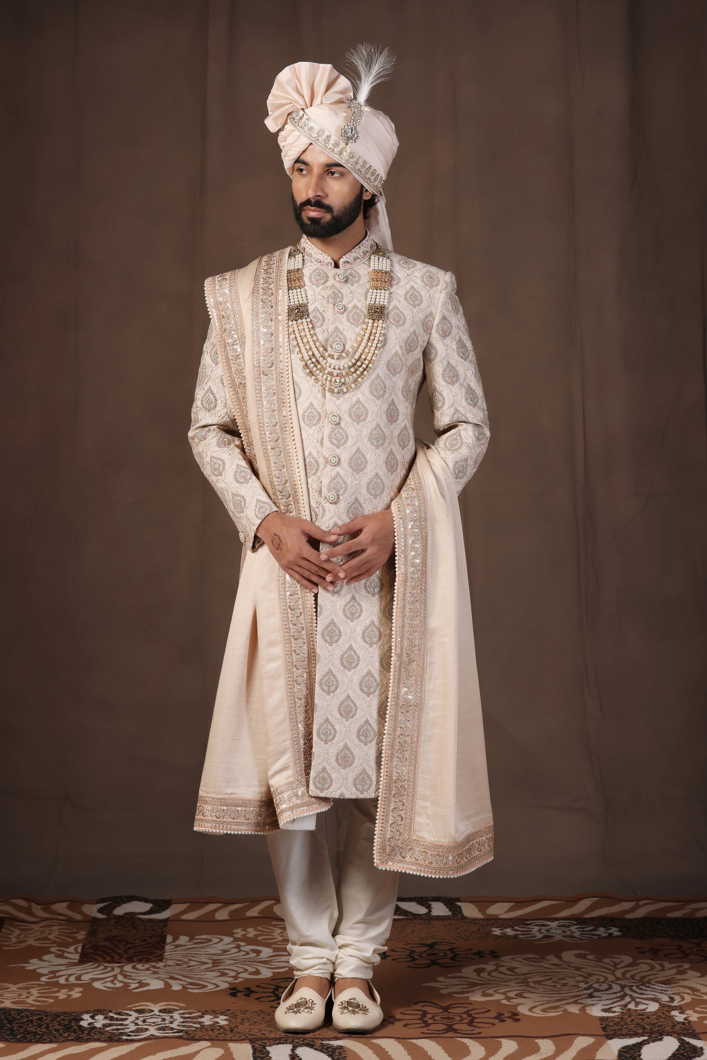 Aspen Cream Sherwani