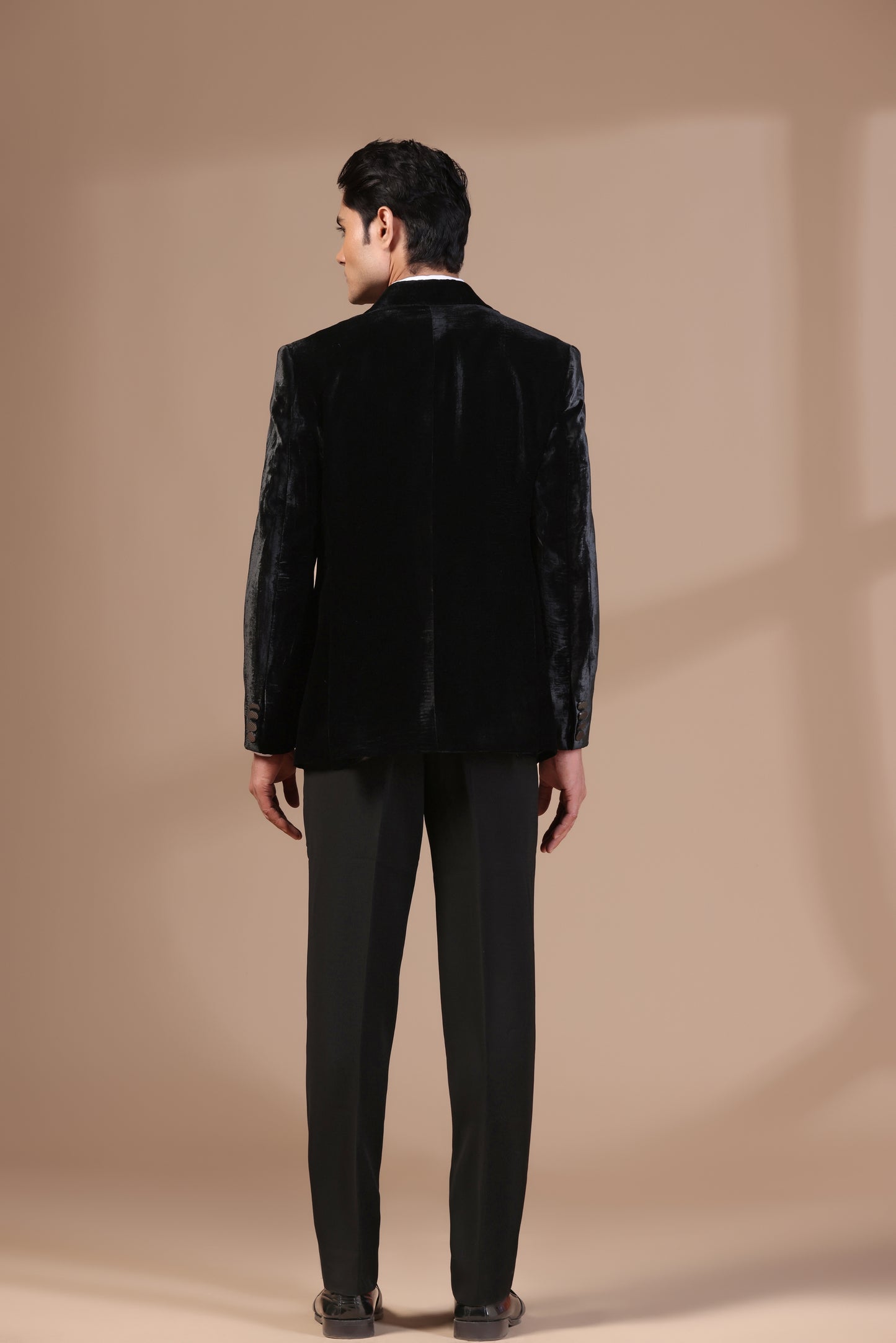 Bold Black Velvet Tuxedo