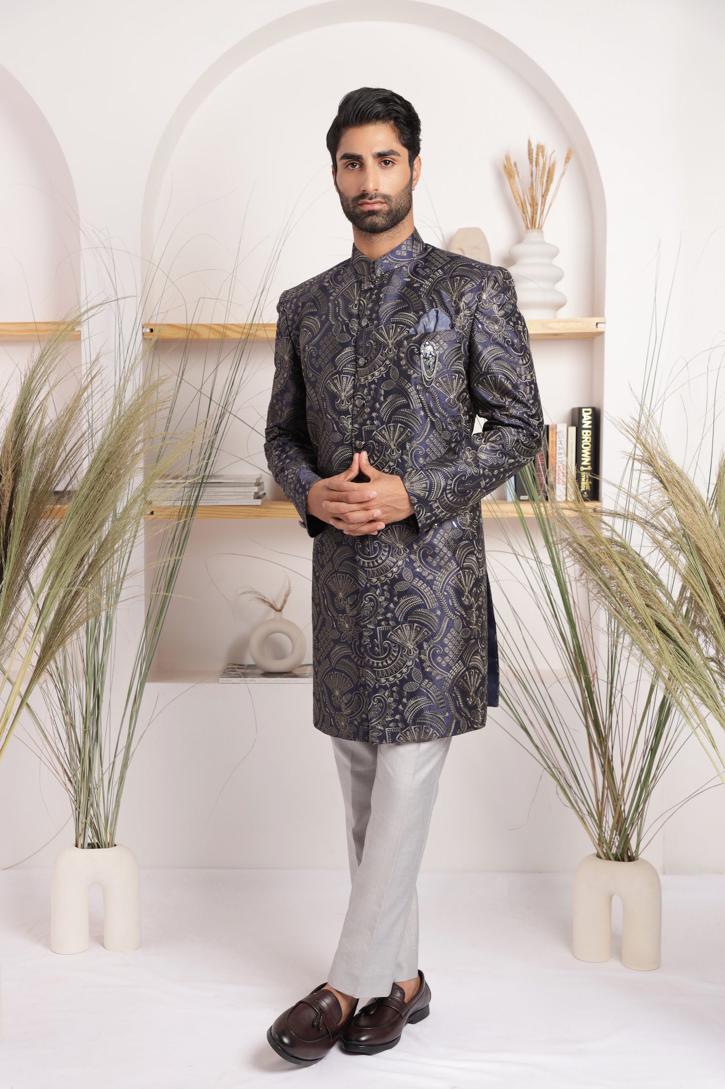 Bohemian Blue Indo Western
