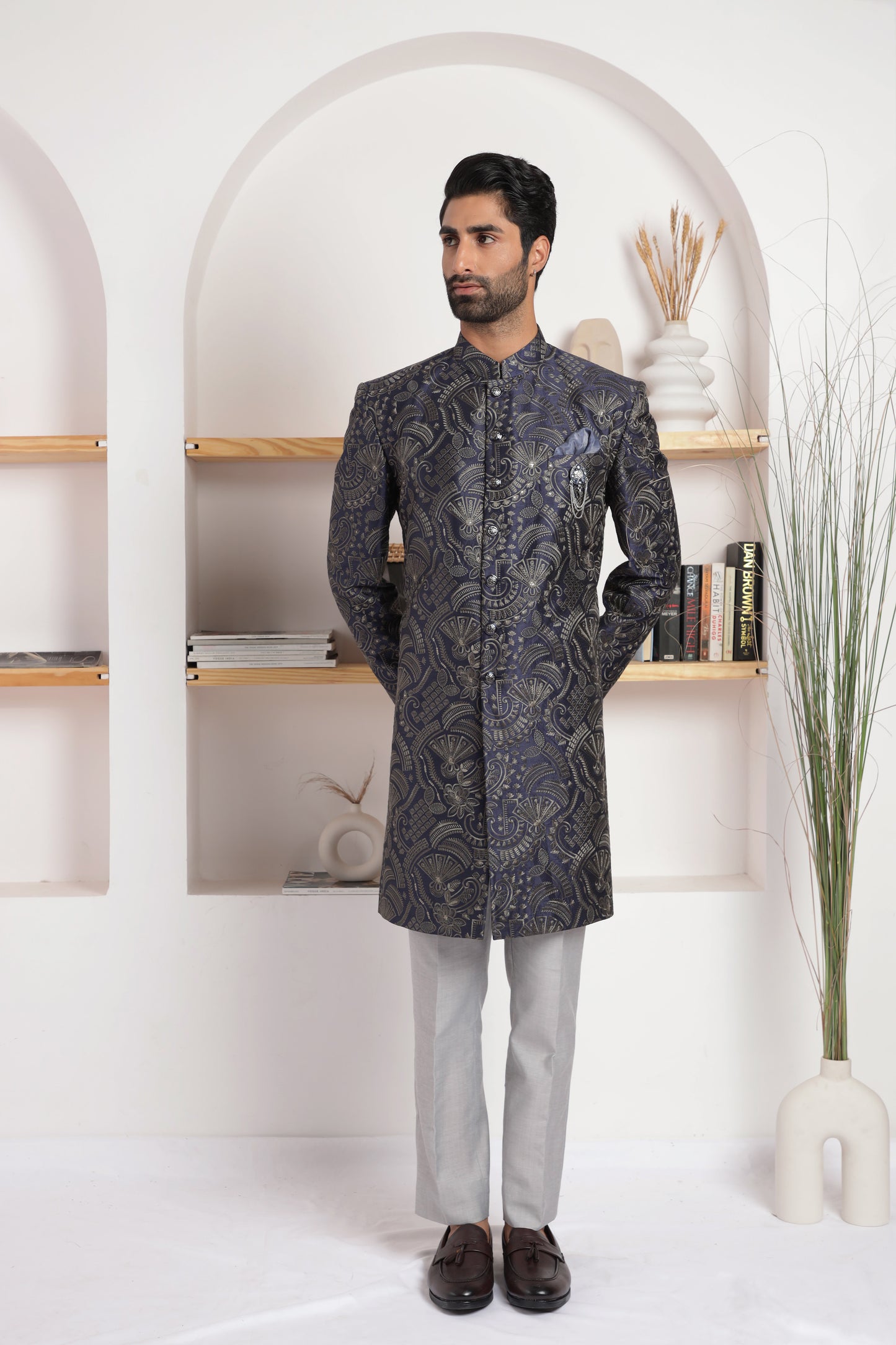 Bohemian Blue Indo Western