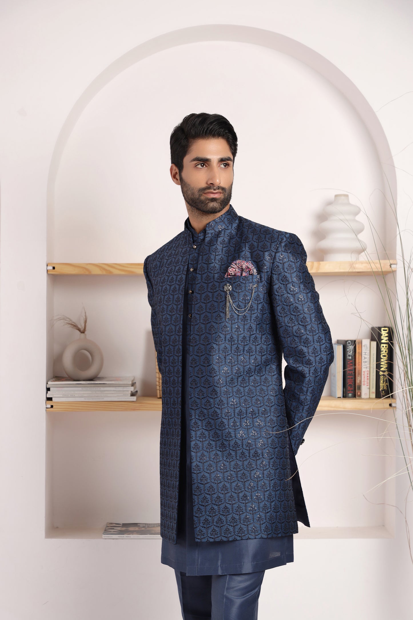Midnight Blue Indo Western