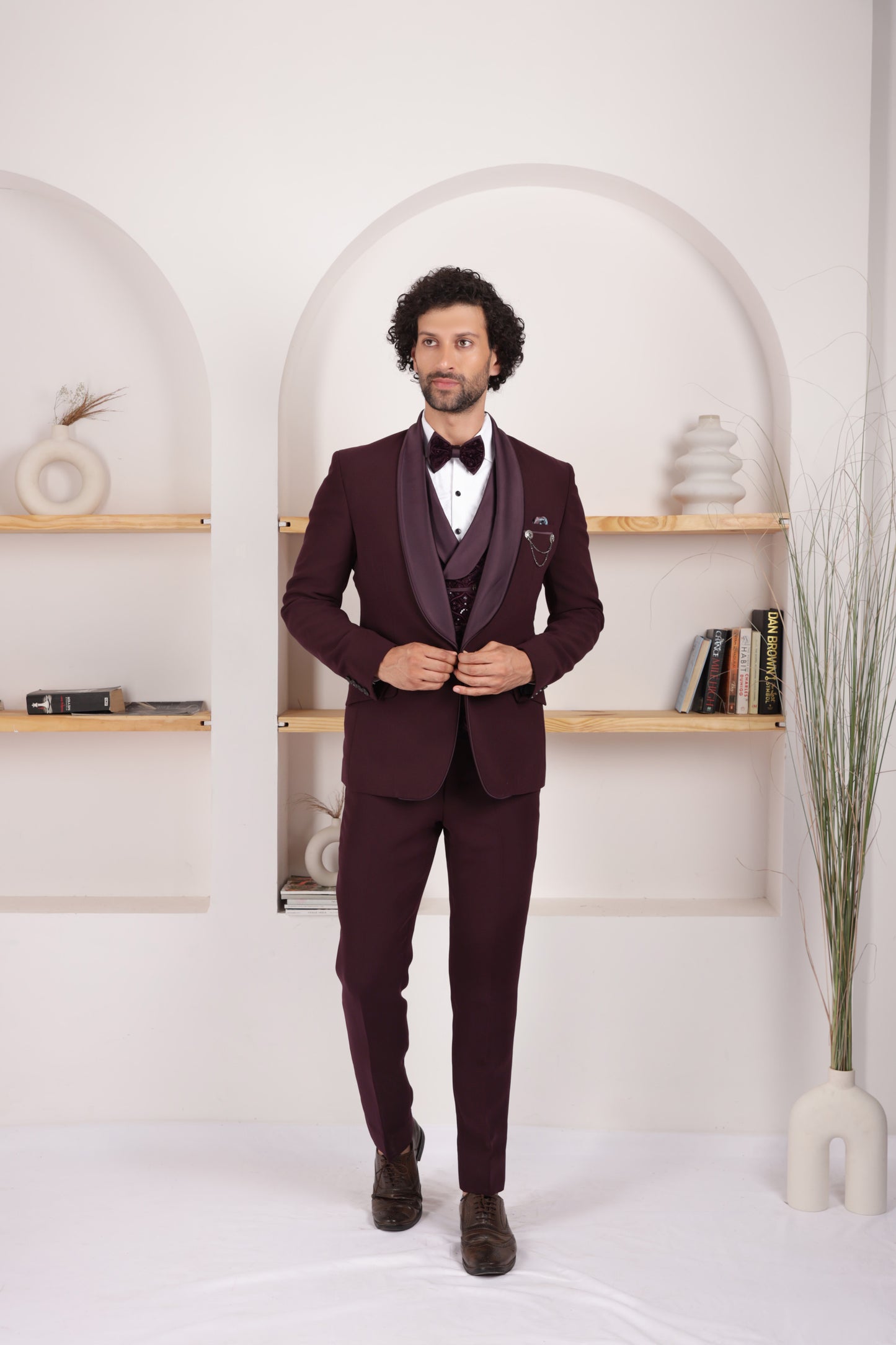 Mulberry Velvet Tuxedo