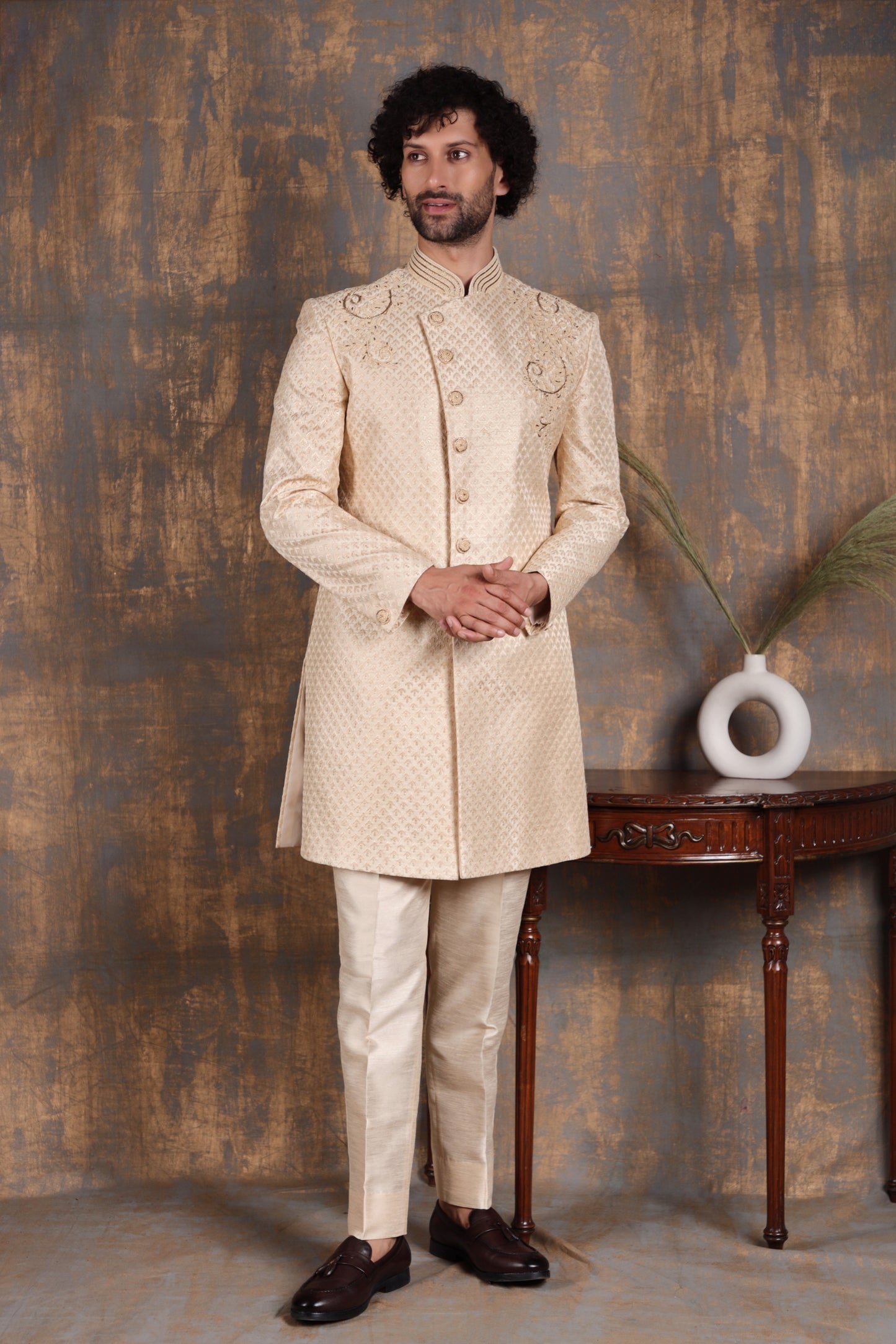 Amber Gold Indo Western