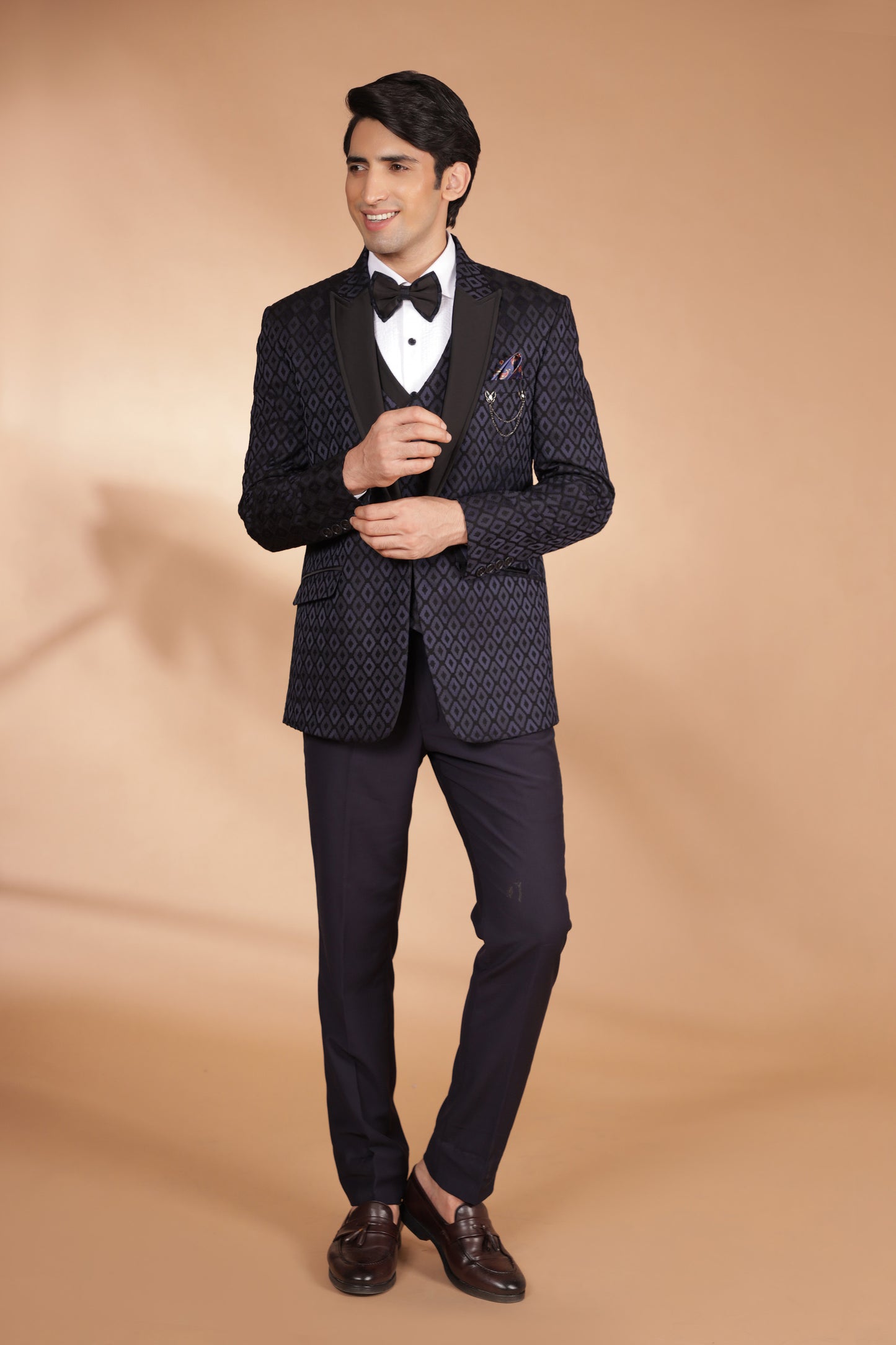 Harlequin Navy Blue Tuxedo