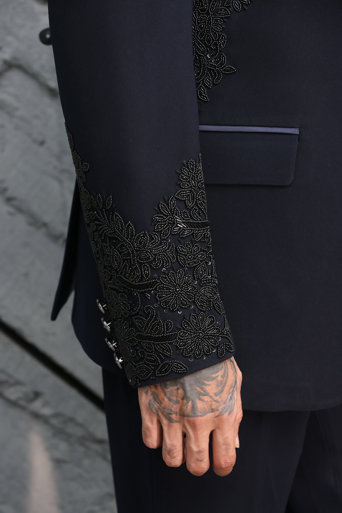 Midnight Blue Embellished Tuxedo