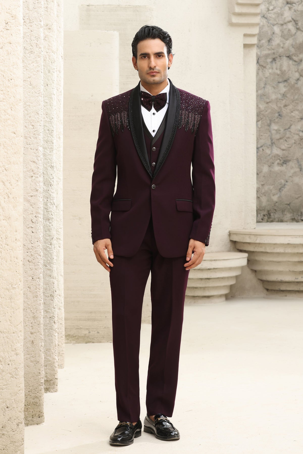 Plum Noir Handcrafted Tuxedo