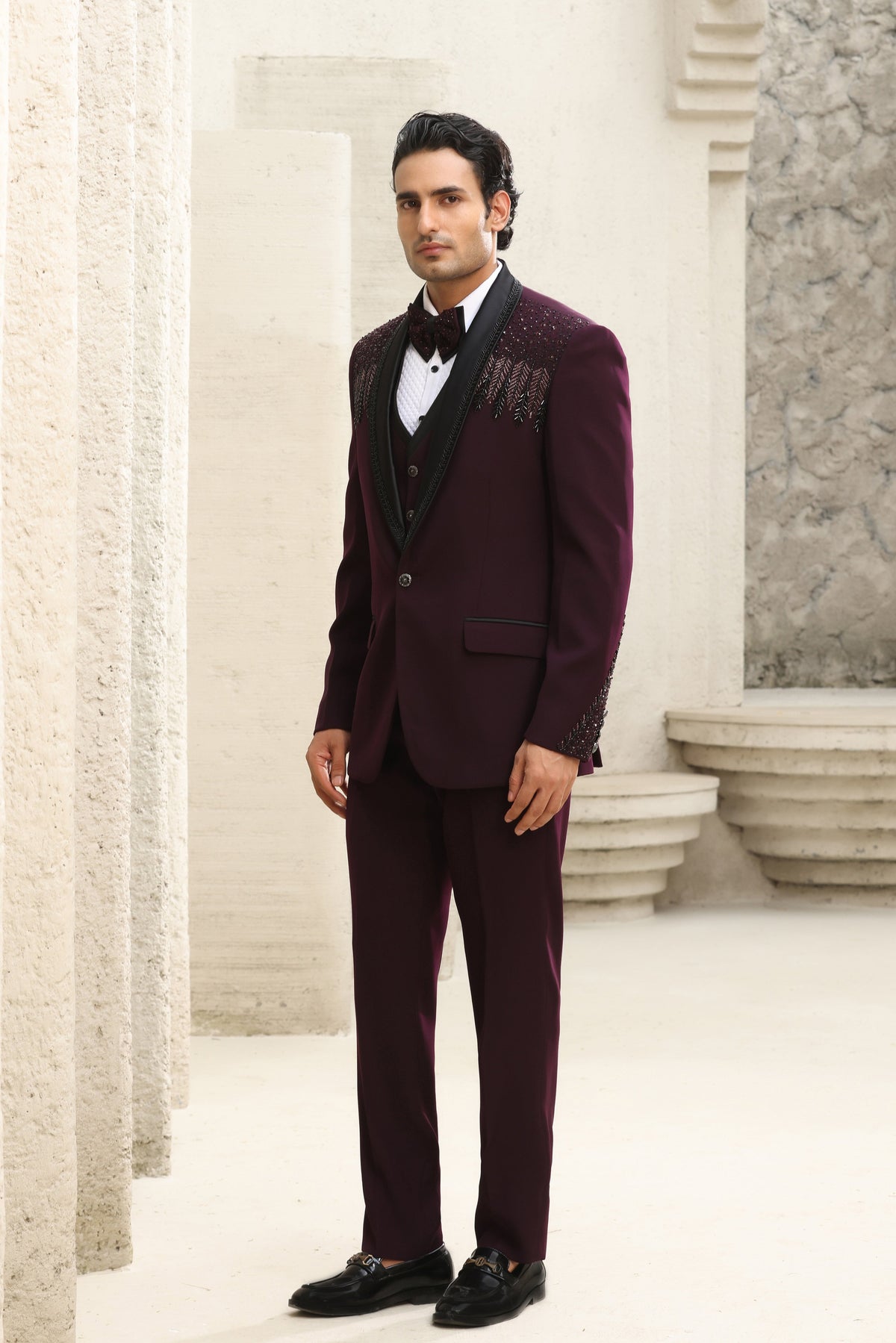 Plum Noir Handcrafted Tuxedo