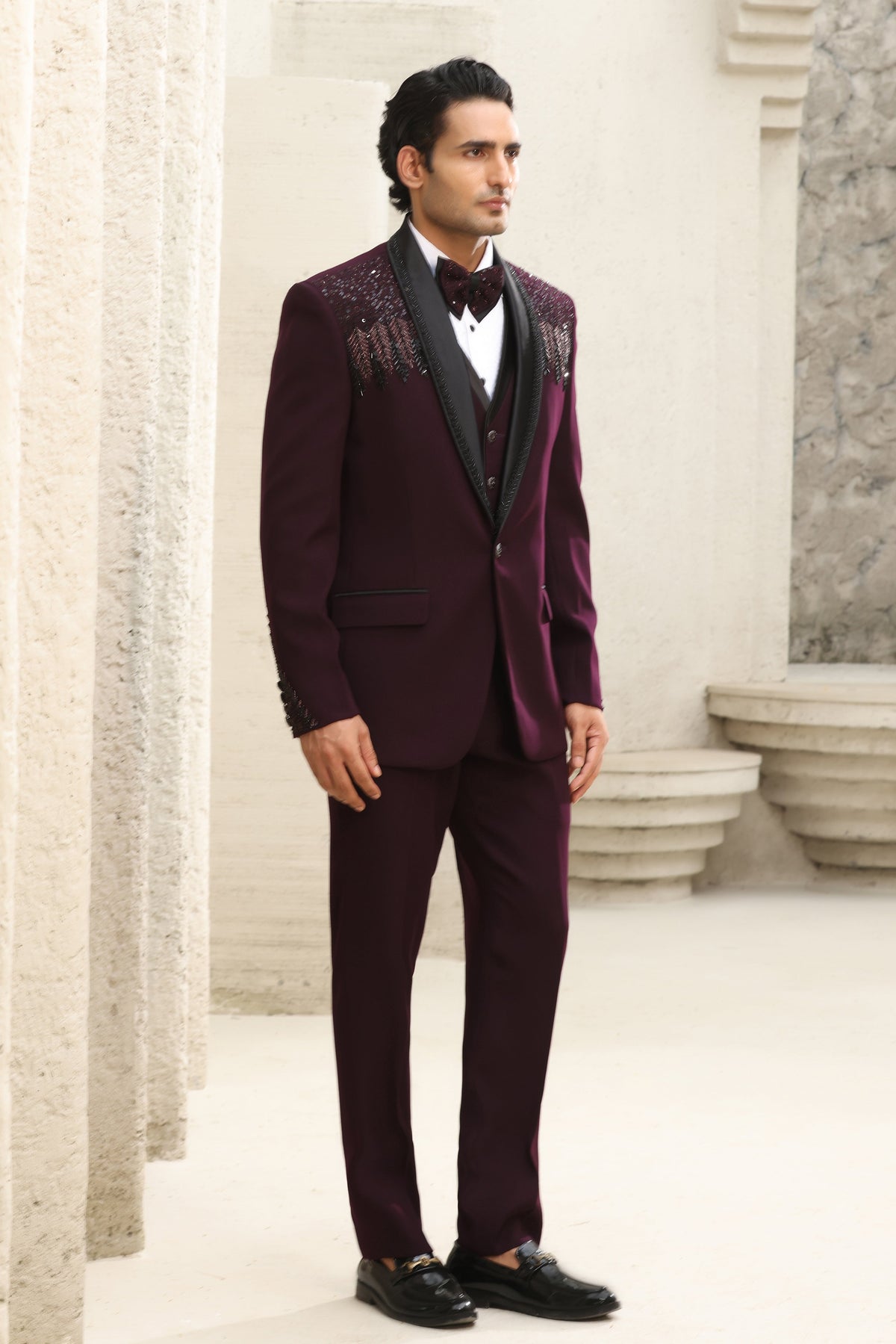 Plum Noir Handcrafted Tuxedo