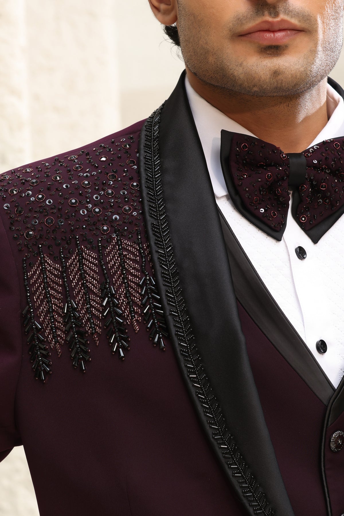 Plum Noir Handcrafted Tuxedo