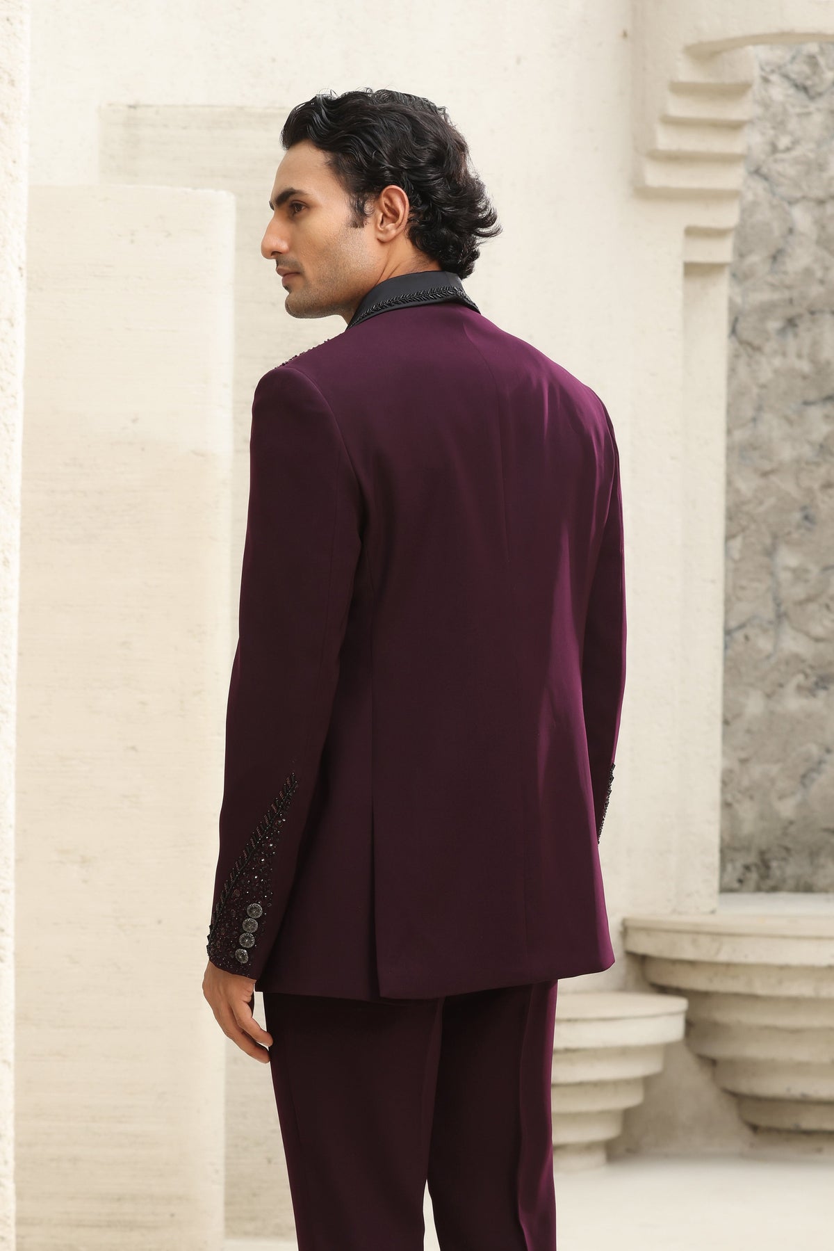 Plum Noir Handcrafted Tuxedo