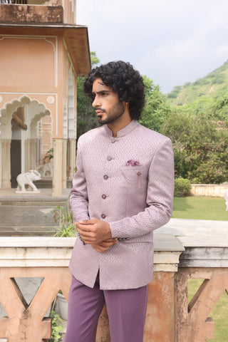 Onion Pink Jodhpuri Suit