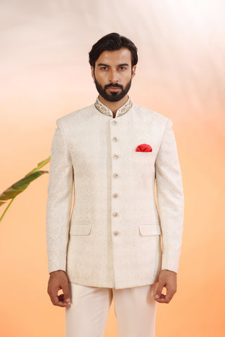 Pristine White Jodhpuri Suit