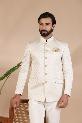 Ivory Gold Jodhpuri Suit