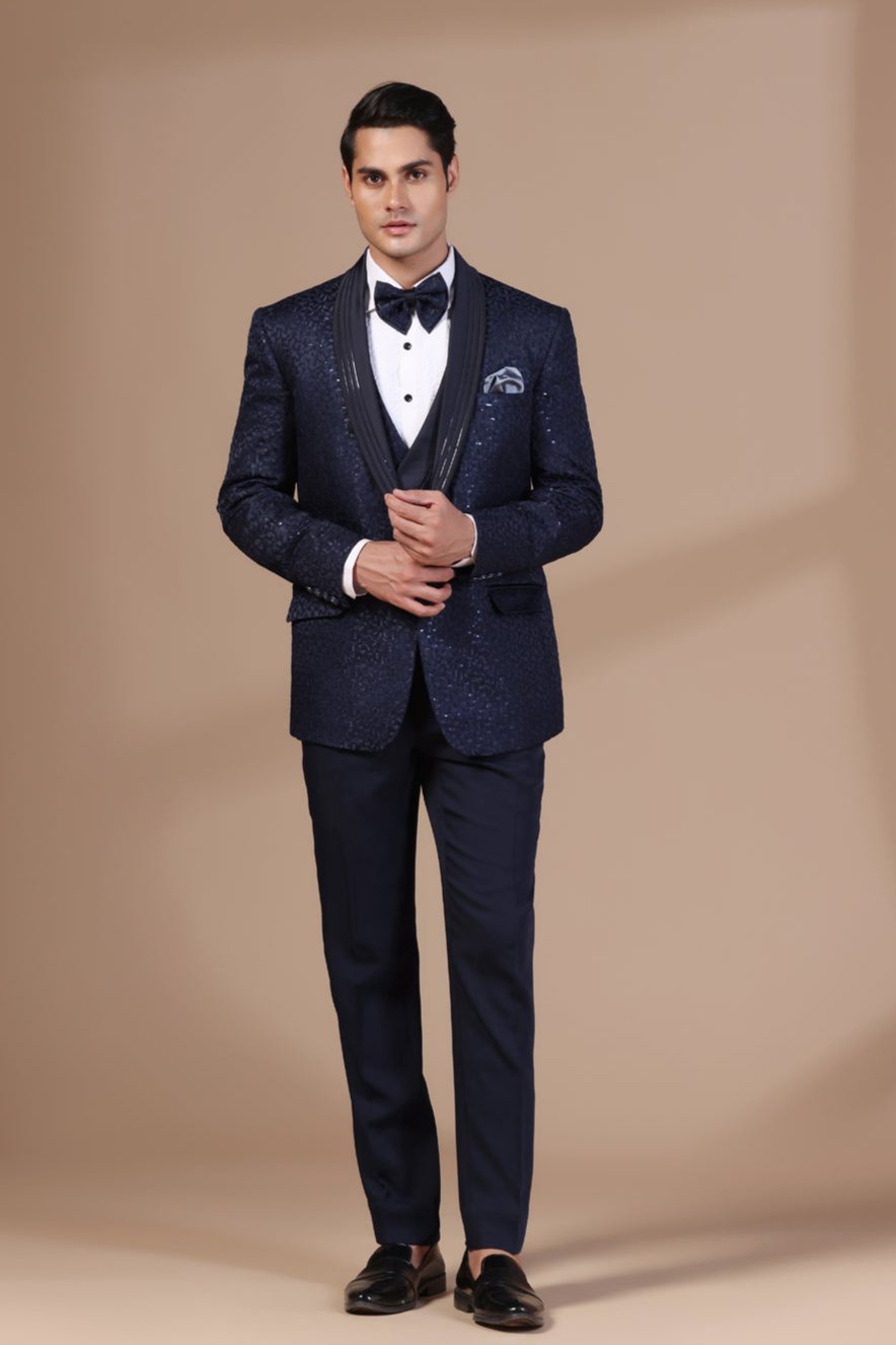 Sparkle Blue Tuxedo Suit