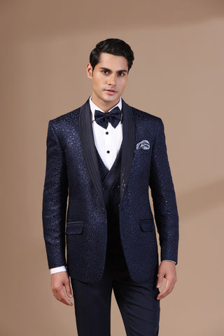 Sparkle Blue Tuxedo Suit