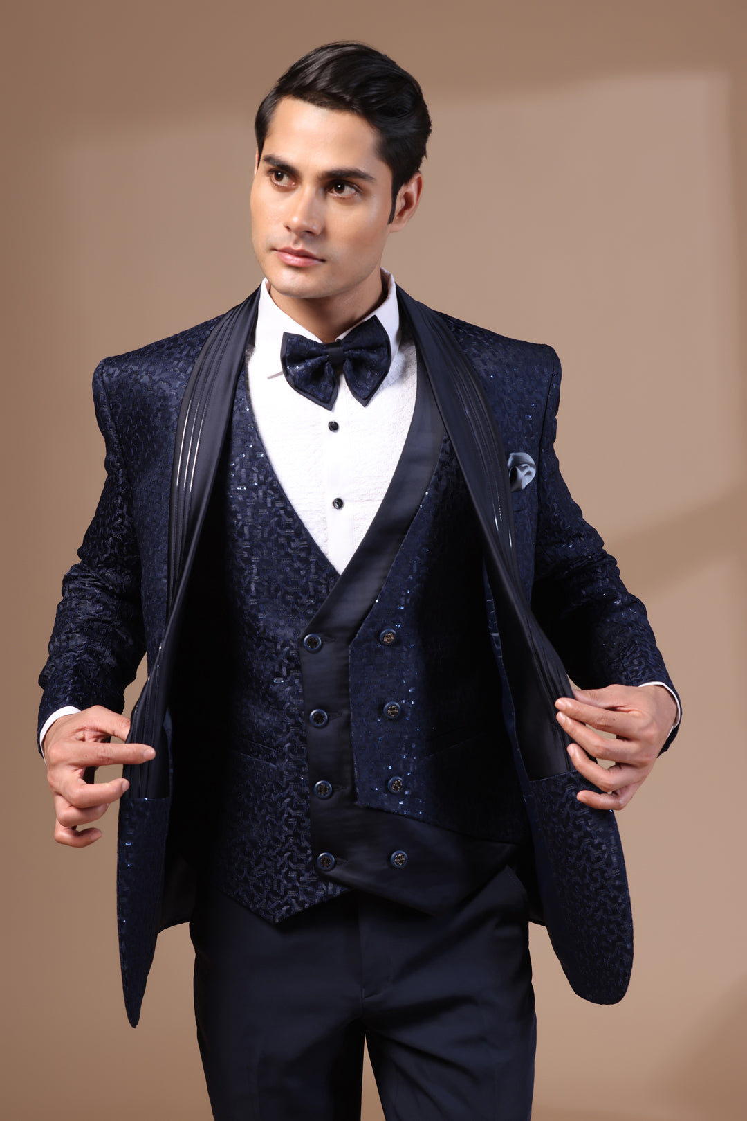 Sparkle Blue Tuxedo Suit