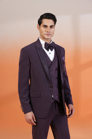 Matte Purple Tuxedo Suit