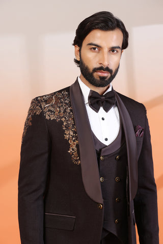 Copper Brown Tuxedo Suit