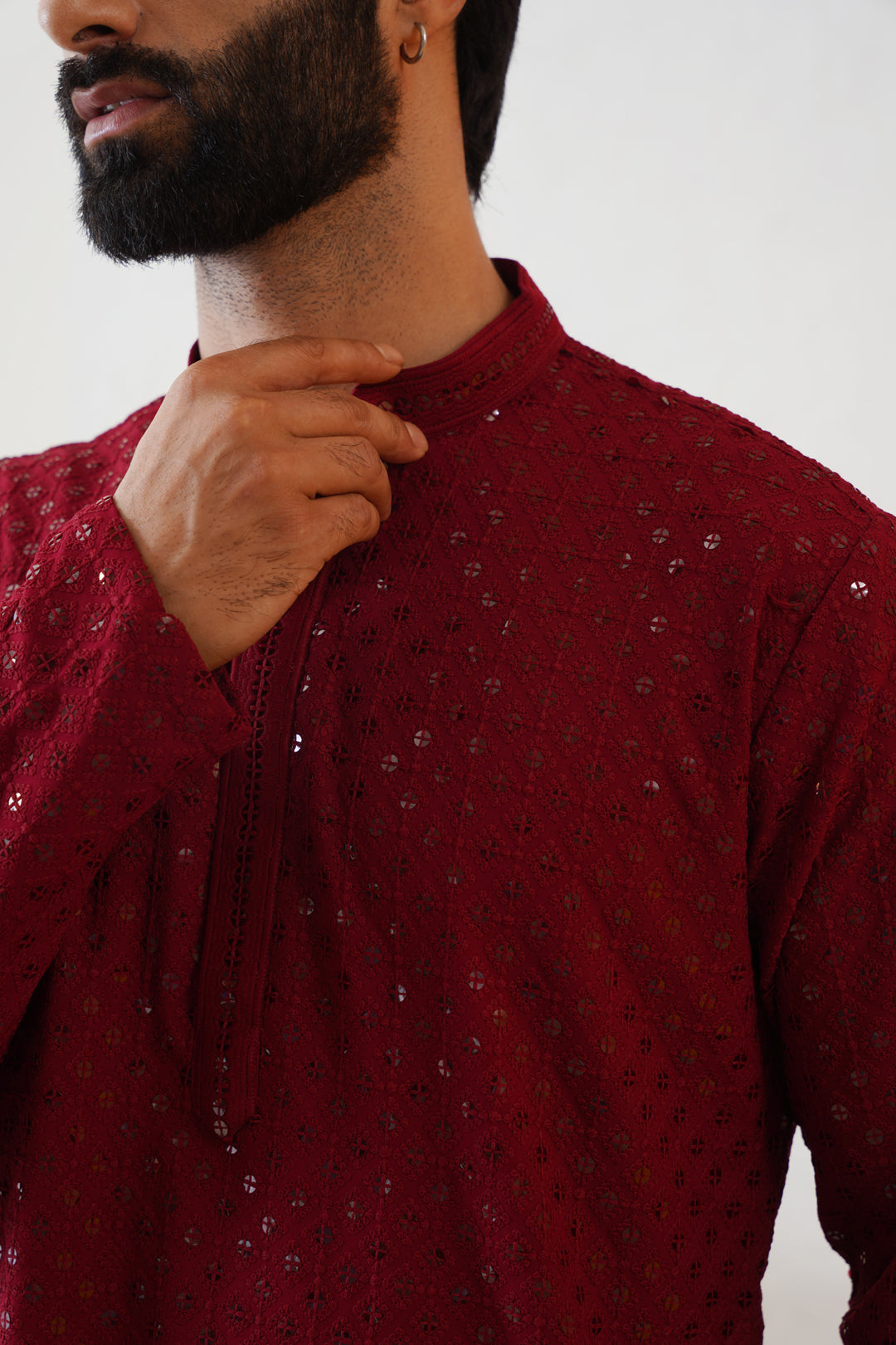 Crimson Red Kurta Set