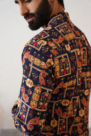 Geometric KalamKari Kurta Set