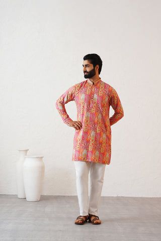 Tangerine Summer Kurta Set