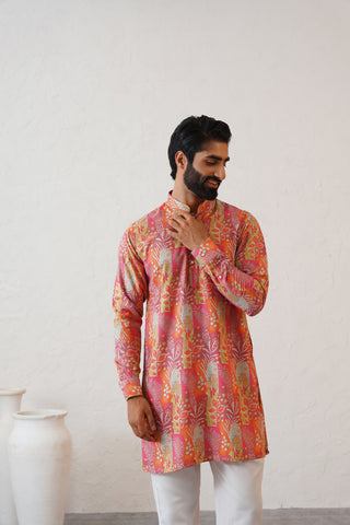 Tangerine Summer Kurta Set