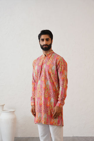 Tangerine Summer Kurta Set