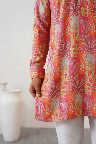 Tangerine Summer Kurta Set