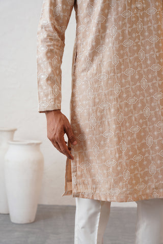 Tuscan Beige Kurta Set