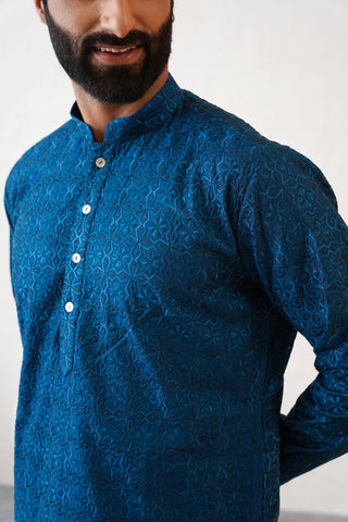 Sapphire Blue Kurta Set