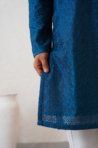 Sapphire Blue Kurta Set