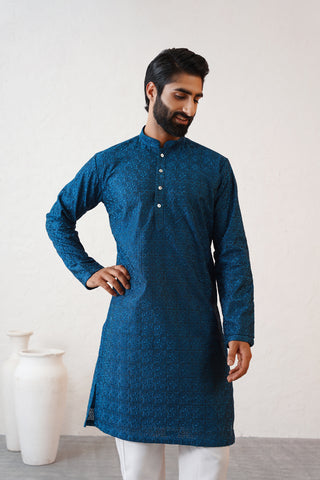 Sapphire Blue Kurta Set