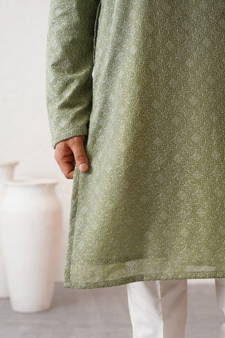 Benarasi Fern Kurta Set