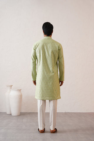 Benarasi Mint Kurta Set