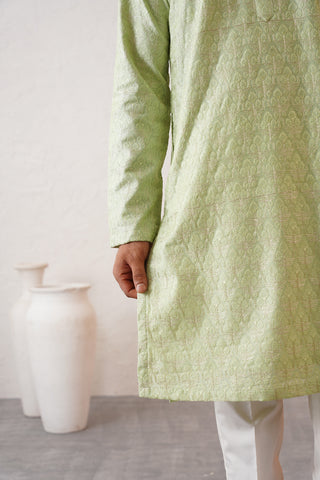 Benarasi Mint Kurta Set