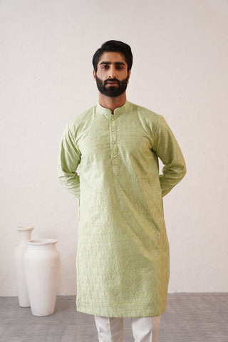 Benarasi Mint Kurta Set