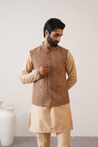 Kashmiri Beige Bundi Set