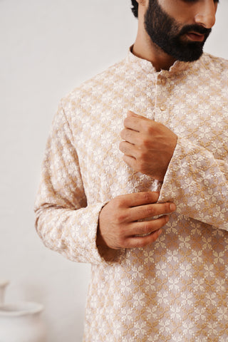 Beige Threads Kurta