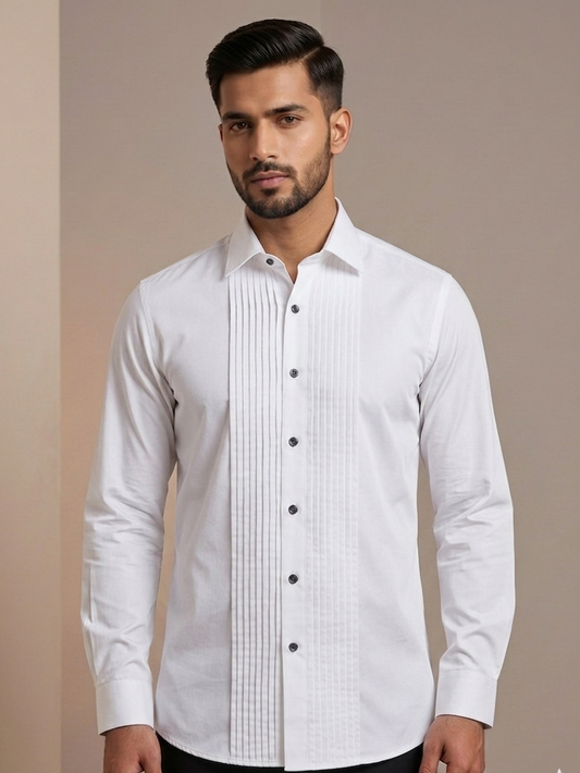 Classic Pintex White Shirt