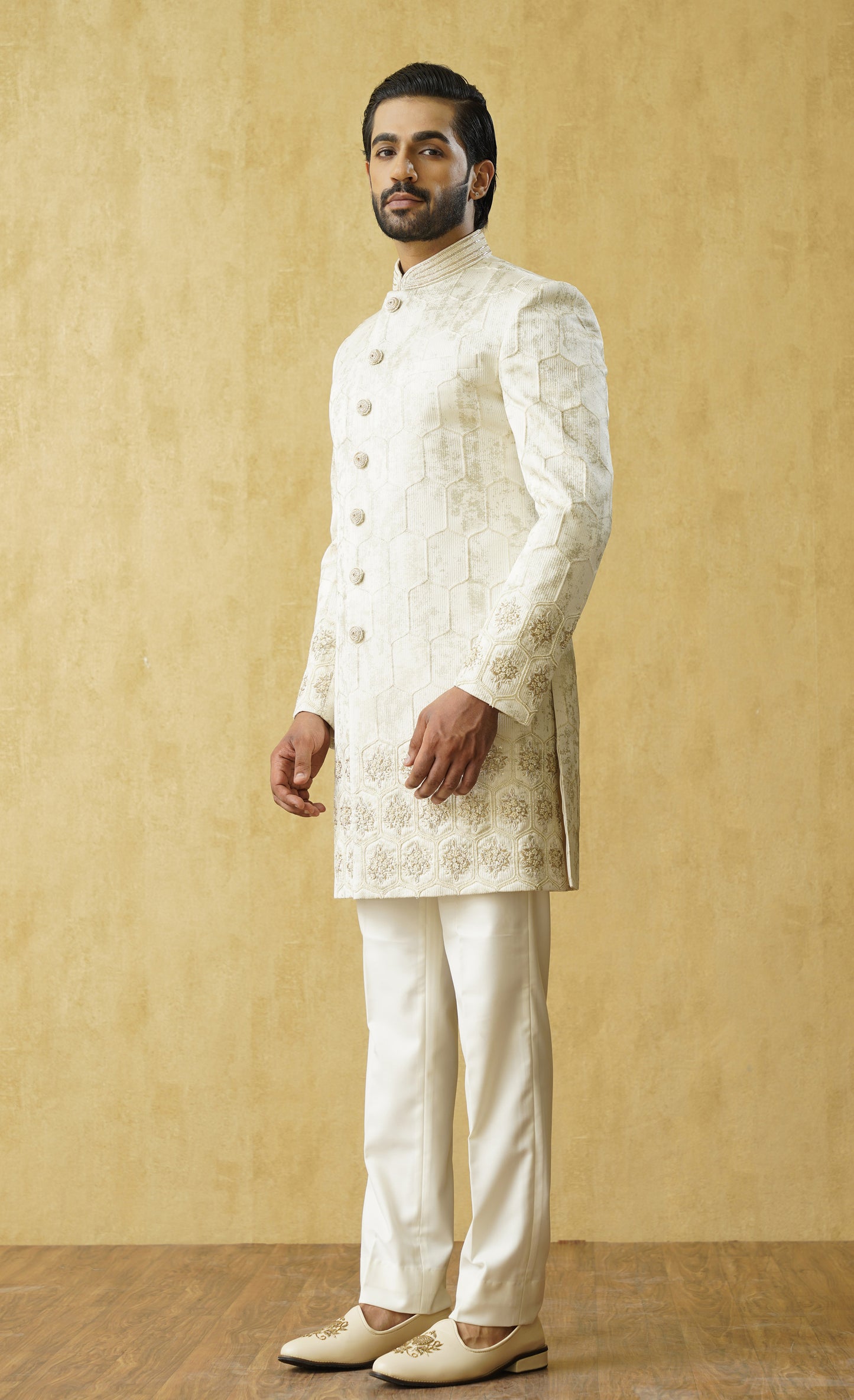 Ivory Bisque Indo Western
